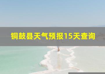 铜鼓县天气预报15天查询