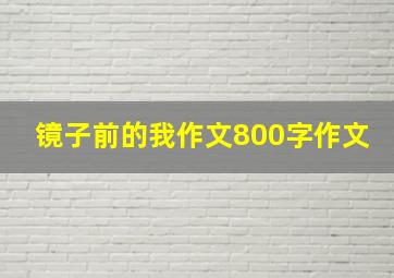 镜子前的我作文800字作文