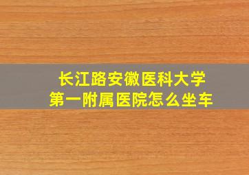 长江路安徽医科大学第一附属医院怎么坐车