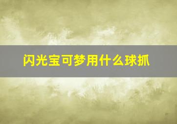 闪光宝可梦用什么球抓