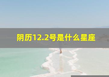 阴历12.2号是什么星座