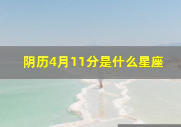 阴历4月11分是什么星座