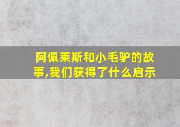 阿佩莱斯和小毛驴的故事,我们获得了什么启示