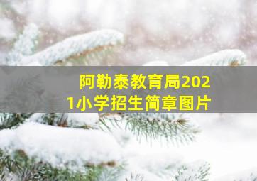 阿勒泰教育局2021小学招生简章图片