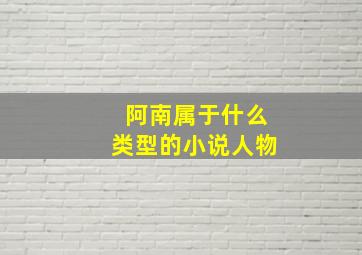 阿南属于什么类型的小说人物