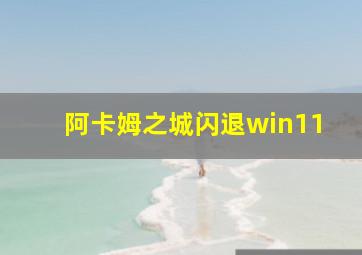 阿卡姆之城闪退win11