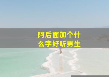 阿后面加个什么字好听男生