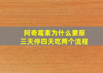 阿奇霉素为什么要服三天停四天吃两个流程