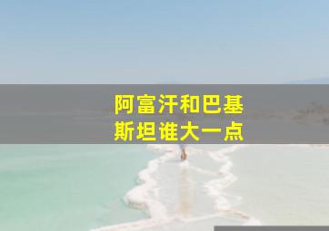 阿富汗和巴基斯坦谁大一点