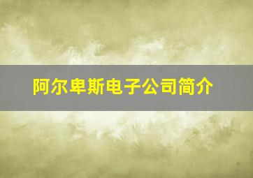 阿尔卑斯电子公司简介