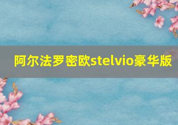 阿尔法罗密欧stelvio豪华版