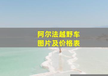 阿尔法越野车图片及价格表