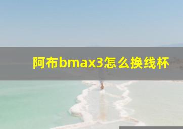 阿布bmax3怎么换线杯