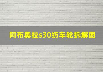 阿布奥拉s30纺车轮拆解图