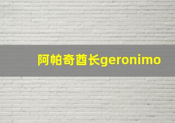 阿帕奇酋长geronimo