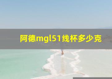 阿德mgl51线杯多少克