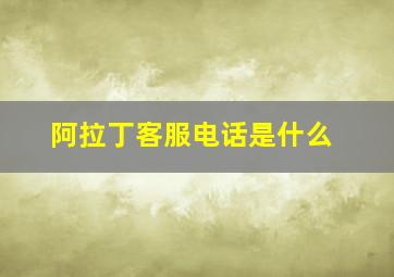 阿拉丁客服电话是什么