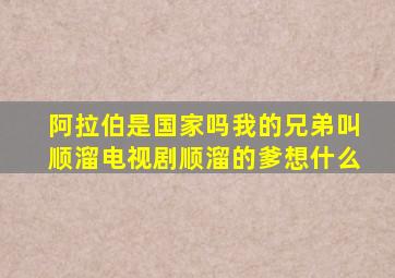 阿拉伯是国家吗我的兄弟叫顺溜电视剧顺溜的爹想什么