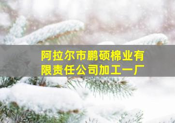 阿拉尔市鹏硕棉业有限责任公司加工一厂