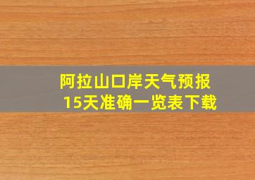 阿拉山口岸天气预报15天准确一览表下载