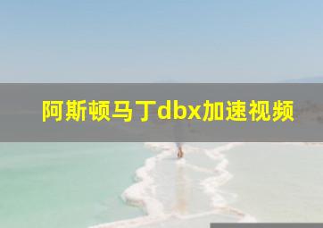 阿斯顿马丁dbx加速视频