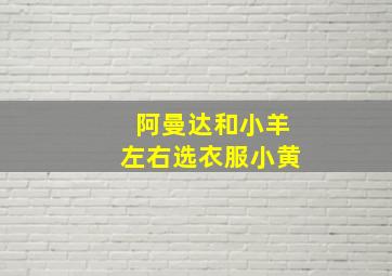 阿曼达和小羊左右选衣服小黄