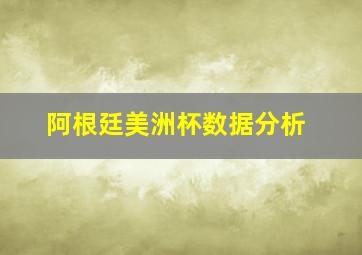 阿根廷美洲杯数据分析