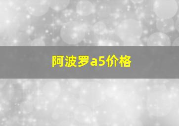 阿波罗a5价格