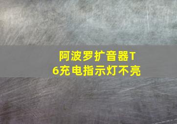 阿波罗扩音器T6充电指示灯不亮