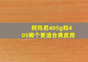 阿玛尼405g和405哪个更适合黄皮用