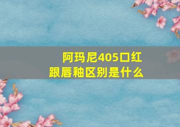 阿玛尼405口红跟唇釉区别是什么