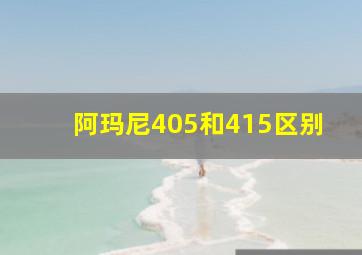 阿玛尼405和415区别