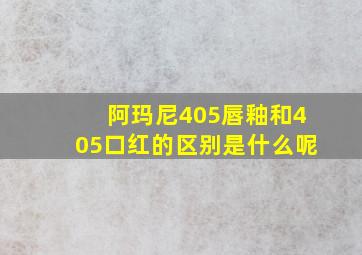 阿玛尼405唇釉和405口红的区别是什么呢