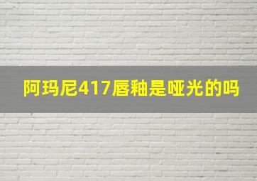 阿玛尼417唇釉是哑光的吗