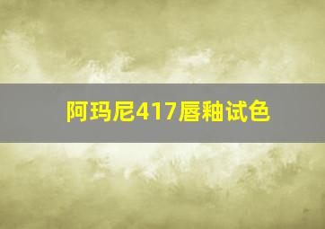 阿玛尼417唇釉试色