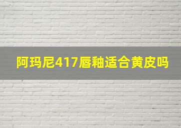 阿玛尼417唇釉适合黄皮吗