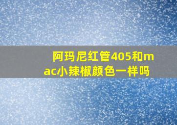 阿玛尼红管405和mac小辣椒颜色一样吗