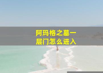 阿玛格之墓一层门怎么进入