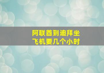 阿联酋到迪拜坐飞机要几个小时