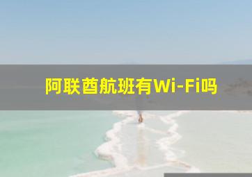 阿联酋航班有Wi-Fi吗