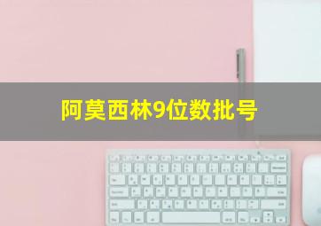 阿莫西林9位数批号