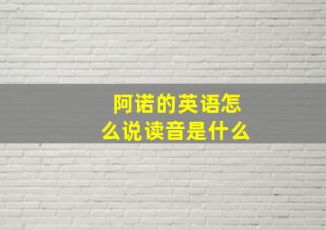 阿诺的英语怎么说读音是什么