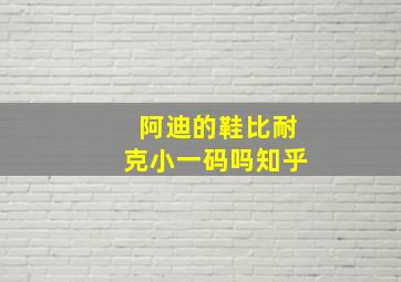 阿迪的鞋比耐克小一码吗知乎