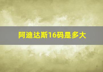 阿迪达斯16码是多大