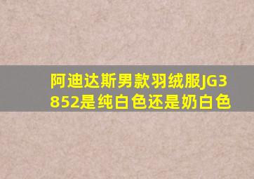 阿迪达斯男款羽绒服JG3852是纯白色还是奶白色