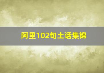 阿里102句土话集锦