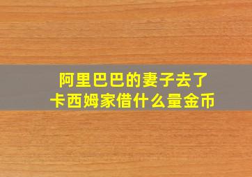 阿里巴巴的妻子去了卡西姆家借什么量金币