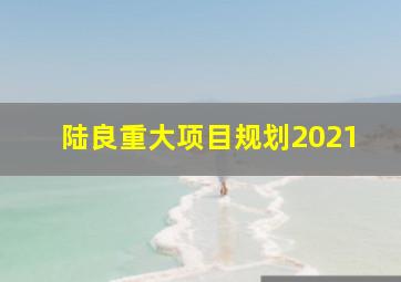 陆良重大项目规划2021