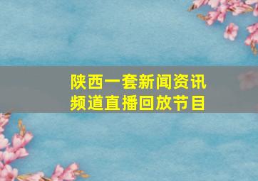 陕西一套新闻资讯频道直播回放节目