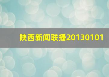 陕西新闻联播20130101